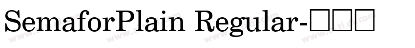 SemaforPlain Regular字体转换